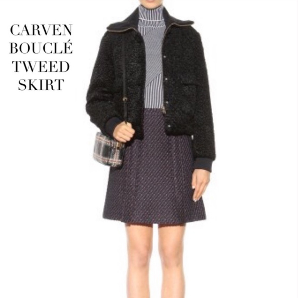 ⭐️‎ CARVEN BOUCLÉ-TWEED MINI SKIRT C12